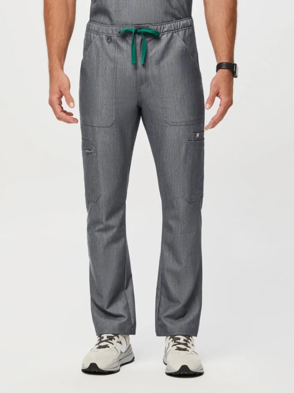 FIGS Technical Collection Men's Cairo Cargo Scrub Pants Straight Leg Gray Size M
